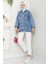 Aysila Oversize Kot Ceket 1463 - Açık Mavi 2