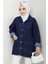 Seliy Oversize Kot Ceket 1455 - Koyu Mavi 3