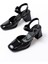 Shoes İNF-40450 Rugan Günlük Arkası Açık Topuklu Ayakkabı 3