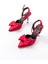 Shoes İNF-4505 Saten Günlük Arkası Açık Kurdele Detaylı Topuklu Ayakkabı 4