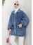 Torba Cepli Oversize Kot Ceket 1442 - Buz Mavi 1