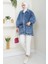 Torba Cepli Oversize Kot Ceket 1442 - Buz Mavi 2