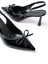 Shoes İNF-4500 Rugan Günlük Arkası Açık Fiyonklu Topuklu Ayakkabı 5