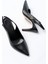 Shoes ST-1153 Günlük Arkası Açık 9 cm Topuklu Kadın Ayakkabı 4