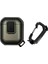 Airpods 1/2 Nesil ile Uyumlu Dayanıklı Koruyucu Tank Kılıf - Şok Emici, Karabina Klipsli, Spor Outdoor Tarzı, Tam Koruma (Yeşil) 2