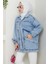 Çift Cepli Oversize Kot Ceket 1436 - Mavi 1