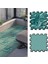 Dijital Baskılı Yeşil ile Modernize Edilmiş Balkon Halısı Yolluk Yapboz Puzzle Japon Halı 1