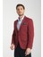 Joker Erkek Bordo Örme Esneyen Kumaş Slim Fit Mono Yaka Blazer Ceket 3