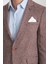 Pico Erkek Bordo Kendinden Desenli Örme Kumaş Slim Fit Mono Yaka Dar Kesim Blazer Ceket 2