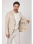 Alturo Erkek Bej Ilkbahar-Yaz Petek Desenli Regular Fit Blazer Ceket 4