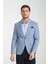 Odessa Erkek Haki Kendinden Desenli Mevsimlik Mono Yaka Slim Fit Blazer Ceket 1