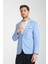 Bortolo Erkek Lacivert Örme Esneyen Likralı Mono Yaka Slim Fit Blazer Ceket 3