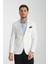 Silva-Belarus Erkek Beyaz Poliviskon Kumaş Spor Slim Fit Blazer Ceket 1