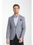 Odessa Erkek Haki Kendinden Desenli Mevsimlik Mono Yaka Slim Fit Blazer Ceket 1