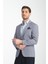 Odessa Erkek Haki Kendinden Desenli Mevsimlik Mono Yaka Slim Fit Blazer Ceket 3