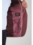 Agabio Erkek Lacivert Kendinden Desenli Slim Fit Mono Yaka Spor Blazer Ceket 4