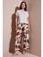 Desenli Beli Lastikli Bol Paça Pantolon Bayan Pantolon 5869018 2