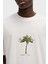 % 100 Pamuk Relaxed Fit Bisiklet Yaka Baskılı T Shirt Erkek T Shirt 50538972 102 3