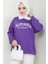 California Baskılı Sweat 1426 - Mor 1