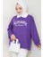California Baskılı Sweat 1426 - Mor 3