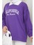California Baskılı Sweat 1426 - Mor 4