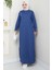 Siyar Apolet Detaylı Elbise 1424 - Indigo 5