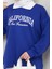 California Baskılı Sweat 1426 - Saks Mavisi 4