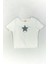 Yıldız Desenli Kısa Kollu Ribana Dokulu Pamuklu Rahat Kız Çocuk T-Shirt 1