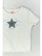 Yıldız Desenli Kısa Kollu Ribana Dokulu Pamuklu Rahat Kız Çocuk T-Shirt 3