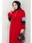 Zalin Şerit Detaylı Elbise 1420 - Kırmızı 2