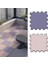 Dijital Baskılı Lacivert ve Pembe Renk ile Modernize Edilmiş Balkon Halısı Yolluk Yapboz Puzzle Japon Halı 1