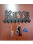 Anahtar Askılığı Ister Kendinden Yapışkanlı Ister Vidalı Keys Mat Siyah 1