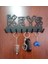 Anahtar Askılığı Ister Kendinden Yapışkanlı Ister Vidalı Keys Mat Siyah 2