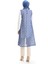 Dantelli Uzun Yelek 8742-03 Mavi 5