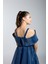 Omuz Detaylı Lacivert Mezuniyet Balo Elbisesi 4