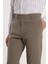Erkek Slim Fit Dar Kesim Esnek Yan Cepli Bilek Boy Canvas Kesim Açık Haki Pantolon 2