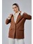 Kahverengi Gömlek Detaylı Regular Blazer Ceket 1