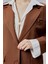 Kahverengi Gömlek Detaylı Regular Blazer Ceket 3