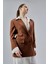 Kahverengi Gömlek Detaylı Regular Blazer Ceket 4