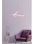 Modern Tekli Sarkıt Power LED Avize Pembe Beyaz Işık Ledli Çocuk Odası Avize 2