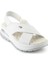 Nwanwa Anatomik Air Max Tabanlı Kadın Sandalet Beyaz 2