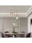 A+ Luxury Modern Kristalize Cam Sarkıt Üçlü LED Avize Gold Sarı 2