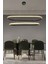 Modern Siyah Yemek Masa Avizesi, 3 Renk LED Aydınlatmalı, Modern Salon Avizesi,ofis LED Avizesi 2