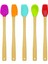 Parça Bambu Saplı Mini Silikon Spatula Kaşık Fırça Seti Renkli 1