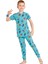 Elmkp Mavi Papağan Desen Erkek Çocuk Pijama Takımı 3-10 Yaş 3102 1