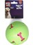 Luxury Çok Renkli Işıklı Kemik Desenli Plastik Top Köpek Oyuncağı 7,5 cm Yeşil 1 Adet 1