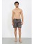Erkek Fermuar Cepli Deniz Şortu Füme 27485 5