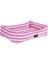 Luxury Peggy Daisy Makaron Çizgili Köpek Yatağı 80X60X20C (Pembe) [l] 1 Adet 2