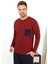 Erkek Uzun Kol Penye Bordo Pijama Takımı 6861 5