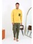 Erkek Uzun Kol Penye Sarı Pijama Takımı 6861 3